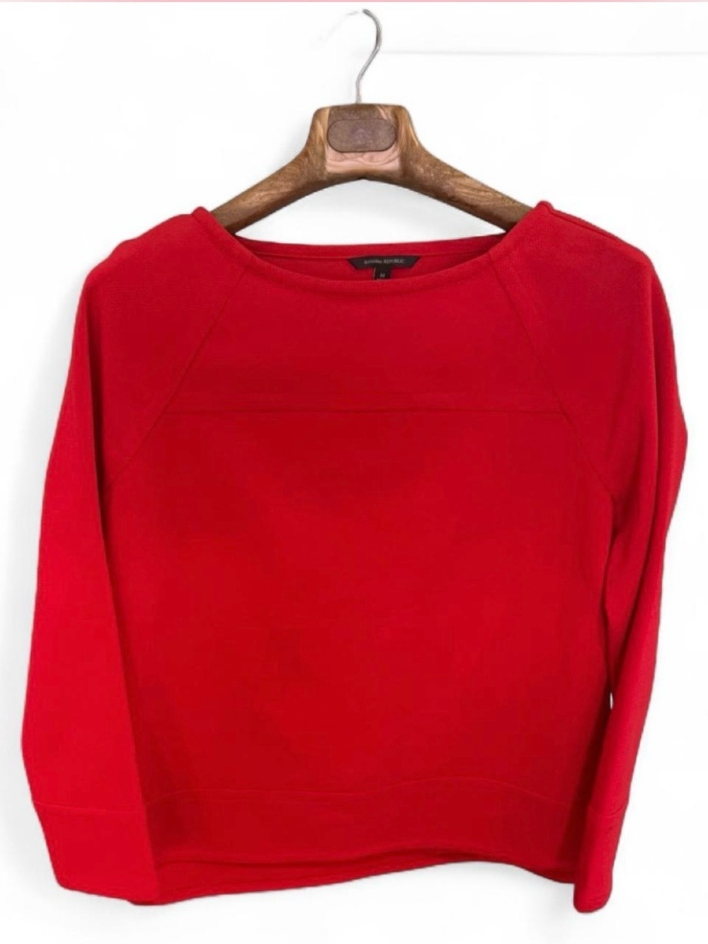 Banana Republic Bright Red Boatneck Top in M